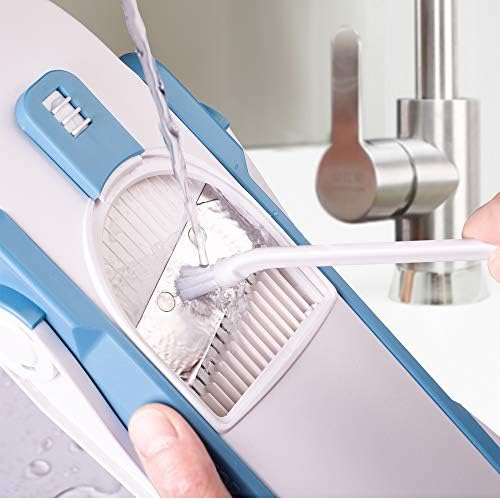 ONCE FOR ALL Safe Mandoline Slicer, All in 1 Vegetables Slicer, Light Blue