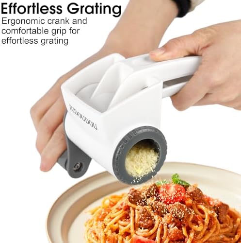 Cheese Grater Hand Crank,Classic Rotary Parmesan Cheese Shredder Handheld