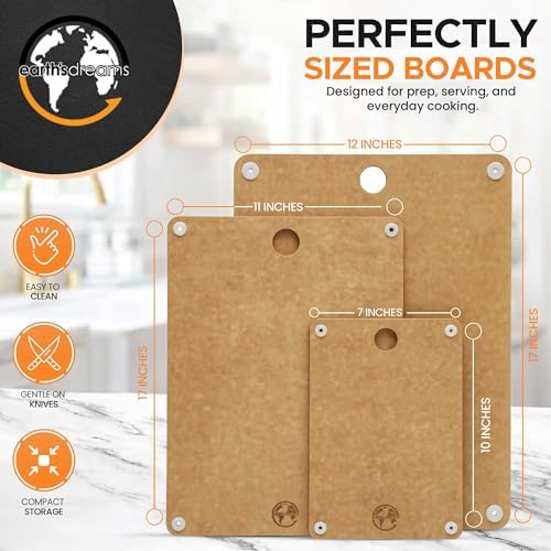 Composite Wood Cutting Board Set of 3, Chopping Board