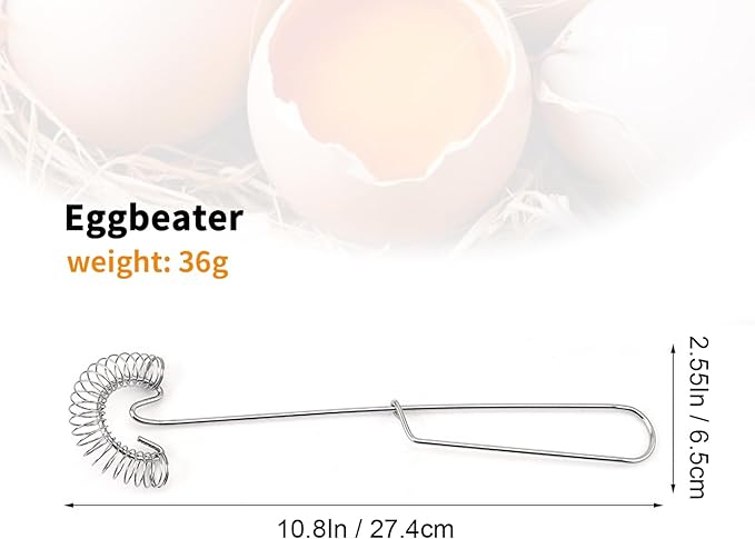 2 Pack Stainless Steel Spring Coil & Flat Whisks - Scandinavian Handheld Design for Eggs, Cream, Sauces, Gravy - Spiral Whipper Blender Beater Cooking Tools