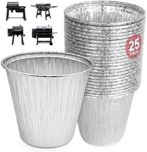 25 Packs BAC608 Grease Bucket Liners for Traeger Grills Grease & Ash Keg