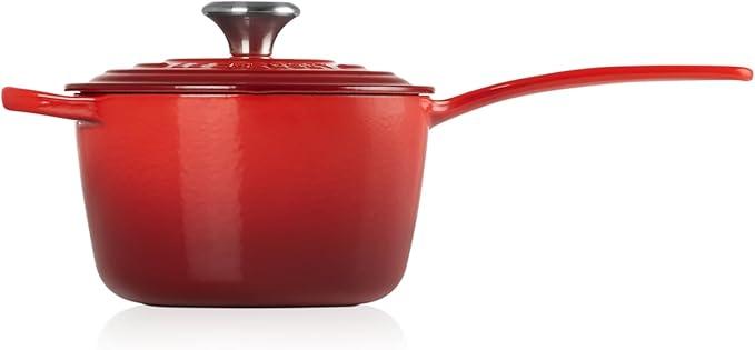 Le Creuset Enameled Cast Iron Signature Saucepan, 1.75 qt., Cerise