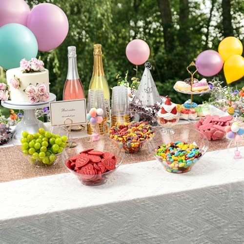Goodluck 20 Pack Clear Plastic Serving Bowls for Party - 20 OZ