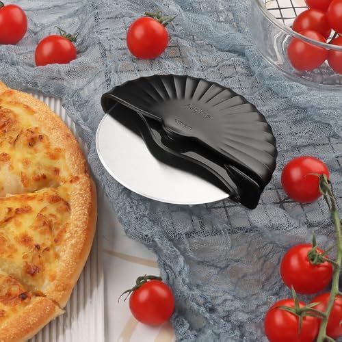 Asdirne Pizza Cutter Wheel, Easy to Clean and Dishwasher Safe, Ergonomic Pizza Slicer with Protective Blade Cover