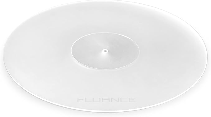 Fluance Acrylic Platter Mat for Turntables - Reduces Vibrations for Improved Sound Clarity for Vinyl Record Playback, Antistatic, Precision Machined, Compatible with 12" Record Players (PM50)
