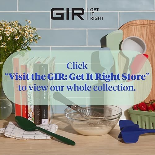 GIR: Get It Right 5-Piece Silicone Ultimate Kitchen Utensils Set - Ladle, Spatula, Flip, Spoon & Spoonula - Non-Toxic Cooking Utensils for Nonstick Cookware, Cooking and Baking - Mint