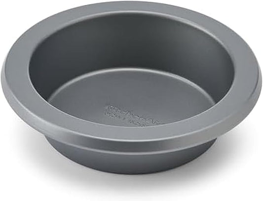 KitchenAid Nonstick Swiss Engineered Aluminized Steel Round Cake Pan, Dishwasher Safe, Contour Silver, 6 Inch