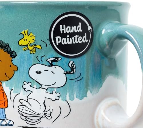 Silver Buffalo Peanuts Snoopy, Reactive Glaze Camper Mug, 20oz