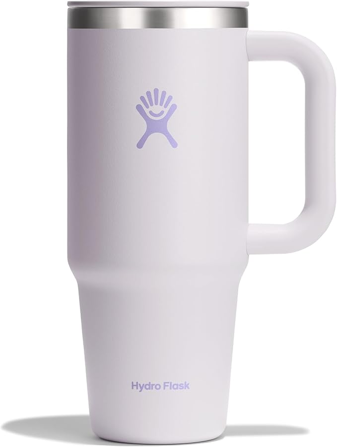 Hydro Flask Coffee Travel Tumbler Mug – Insulated Stainless Steel, Leak Resistant Hot & Iced Coffee Cup 24 Oz Cloud Pink