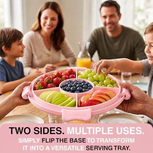 10in Buntz Cake Pan Non Stick & 12in Cake Carrier with Lid-Handle, Pink