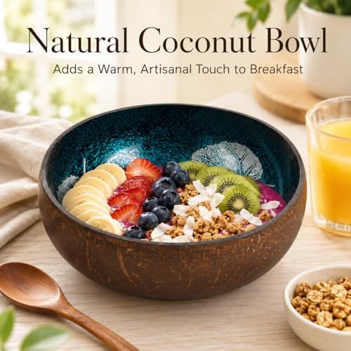 Natural Coconut Bowl Key Decorative - Candy Dish Container Entryway Table