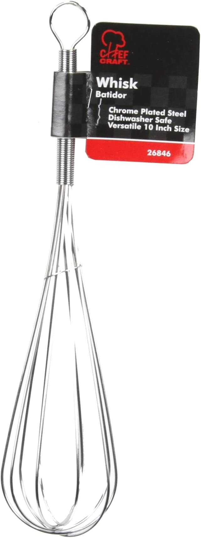 Chef Craft Classic Sturdy Whisk, 10 inch, Chrome