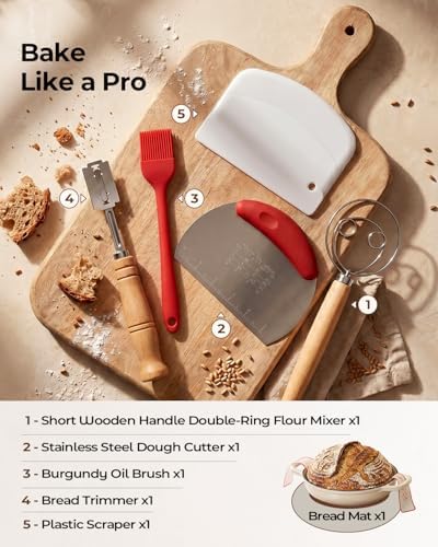 5QT Enameled Cast Iron Sourdough Bread Oven & Starter Kit, White