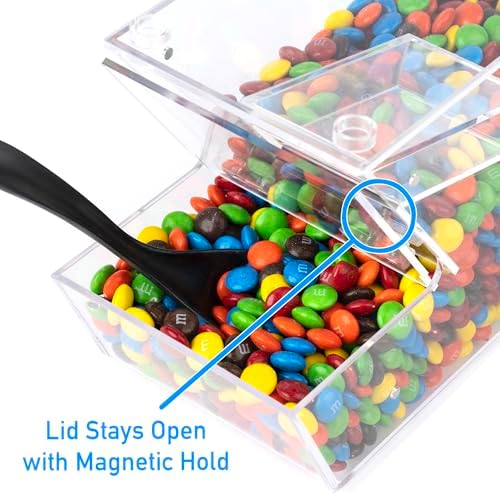 Inevibe Candy Bin Topping Dispenser, Bulk Sprinkle Container with Scoop (1)