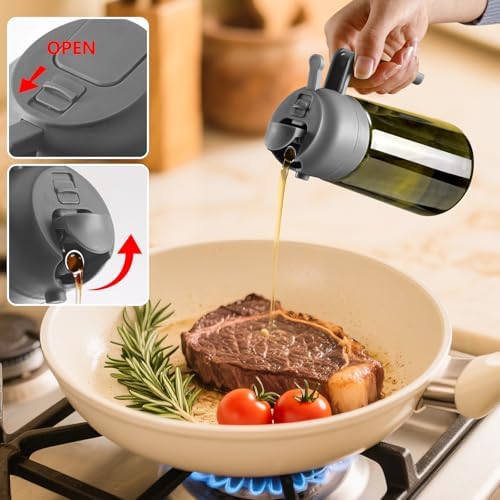 SWEET VIEW Olive Oil Dispenser and Oil Sprayer 16oz/470ml