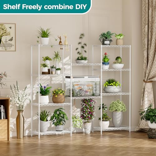 SINGAYE 5 Metal Shelves Wire Shelving Storage Shelf Adjustable Unit Pantry