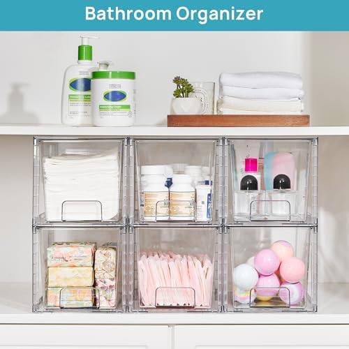 Vtopmart 6 Pack Large Stackable Storage Drawers