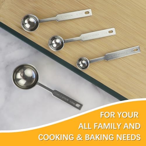 2PCS 1tsp(5ml) Stainless Steel Measuring Spoon