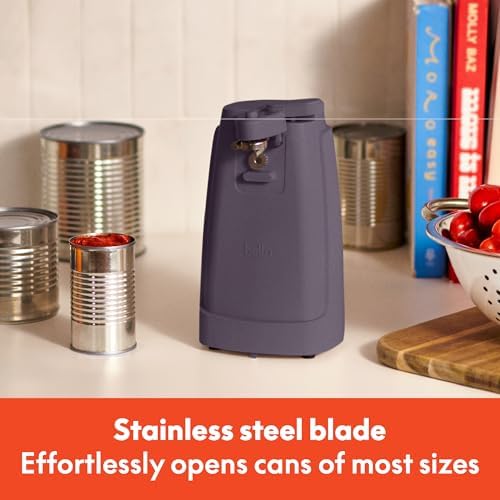 bella Electric Can Opener, Automatic One-Touch, Plum