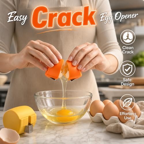 2027 New Egg Shell Opener, Egg Separator Egg Cracker Tool for Raw Eggs