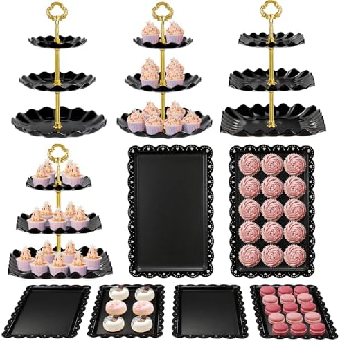Kootek 10pcs Cupcake Stand Dessert Table Display Set Serving Tray for Party