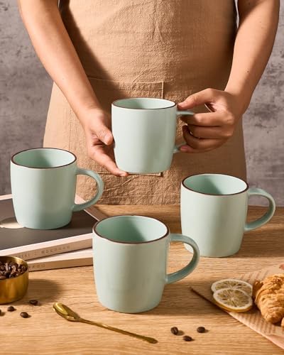 famiware Mercury Coffee Mugs 13 oz, Coffee Mugs Set of 6 with Handle