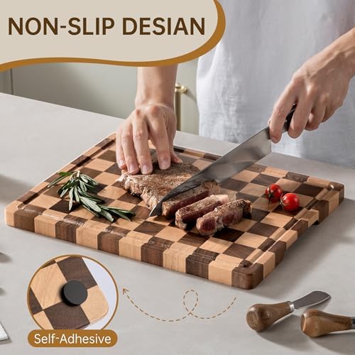 Checkered Cutting Board, Wooden Cutting Boards for Kitchen