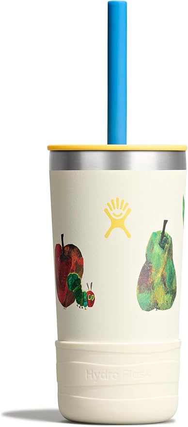 Hydro Flask Kids 12 Oz Tumbler with Lid and Straw for School - Insulated Stainless Steel World of Eric Carle™ Fruit