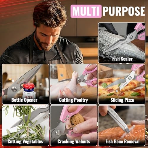 2PC 5-in-1 Kitchen Scissors Set, Multifunctional Shears