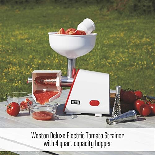 Weston Deluxe Electric Tomato Strainer, Food Mill & Sauce Maker