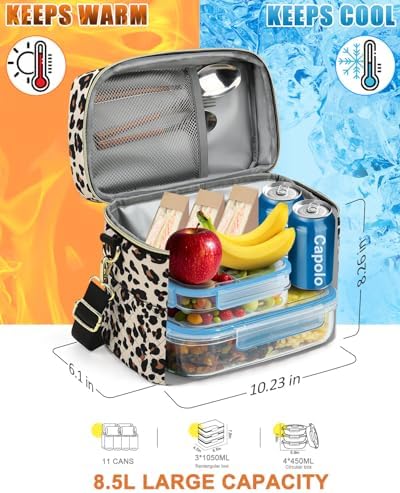 Capolo Lunch Bag for Women Men Insulated Lunch Tote Leakproof Lunchbox Bags