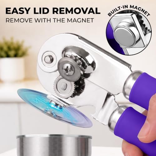 Zulay Kitchen Stainless Steel Swing Open Manual Can Opener Comfortable Grip