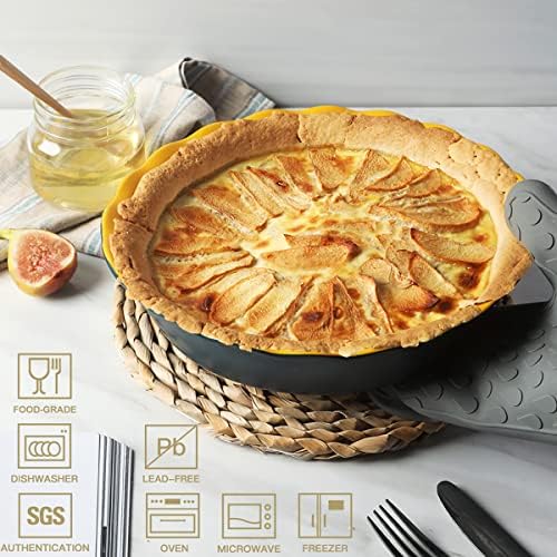 Sweejar Ceramic Pie Pan, 10 Inches Round Baking Dish for Dinner