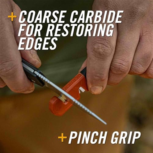 Gerber Edgefield Knife Sharpener, Dual Grit, Camping, Portable, Burnt Orange