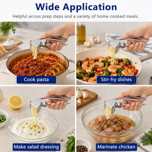Garlic Press, Rust Resistant Garlic Crusher and Mincer