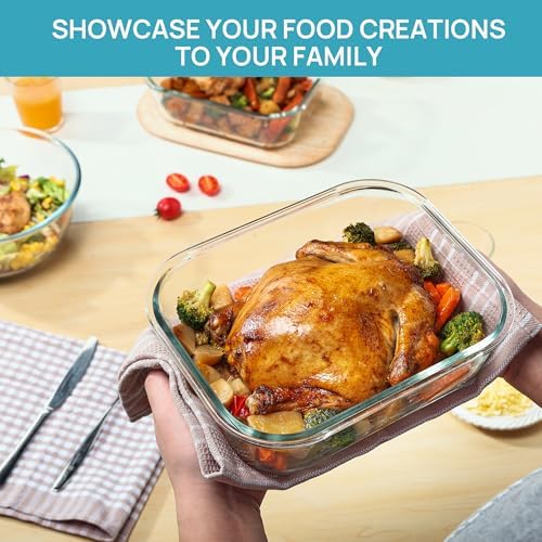 Vtopmart 1Pack 2260ml/76.4oz Extra Large Glass Storage Container with Lid
