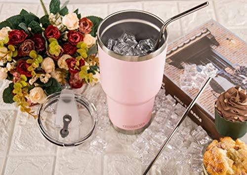 D·S 30oz Sakura Pink Tumbler Double Wall Vacuum Insulated Travel Coffee Mug