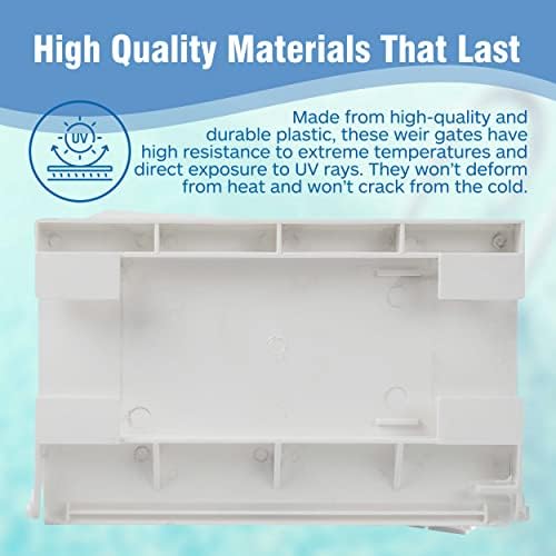 Calvana Exact Replacement 516252 White Weir Gate Assembly - Compatible with Bermuda Gunite Skimmer and Bermuda Skimmers - Vinyl Weir Gate Assembly - 8 1/2 Inches x 5 3/8 Inches