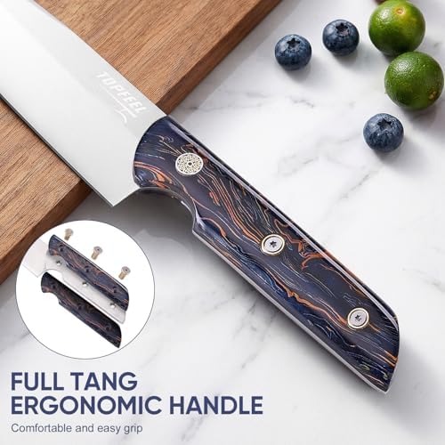 Topfeel 3-Piece Kitchen Knife Set, 5Cr15MoV High Carbon Stainless Steel