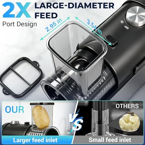 5-IN-1 Electric Cheese Grater Stainless Steel 800W [3S Efficient Cutting]