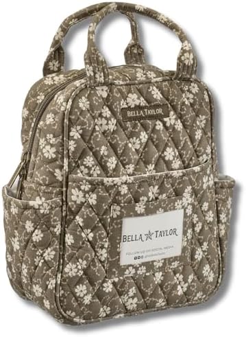 Bella Taylor Lunch Tote, Quilted Lunch Bag, Woodland Floral