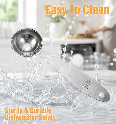4 PCS Stainless Steel Measuring Spoons Set, Stackable for Baking