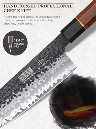 HOSHANHO 7 Pcs Knife Set with Magnetic Block, Japanese Kitchen Knife Set