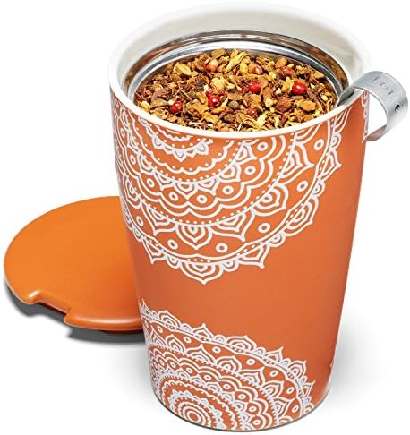 Tea Forte Double-Walled Ceramic Kati Cup, Chakra, 12 oz