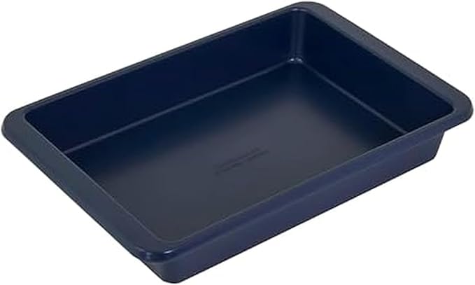 KitchenAid Nonstick Swiss Engineered Aluminized Steel Cake Pan, Dishwasher Safe, Ink Blue, 9 x 13 Inch