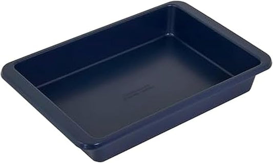 KitchenAid Nonstick Swiss Engineered Aluminized Steel Cake Pan, Dishwasher Safe, Ink Blue, 9 x 13 Inch