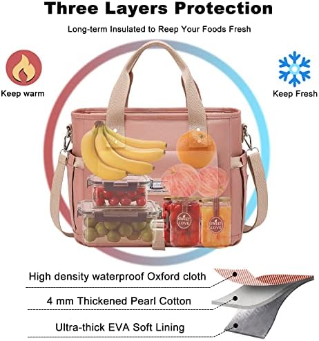Weitars Insulated Lunch Bag for Women Men,Leak Proof Lunch Box for Work