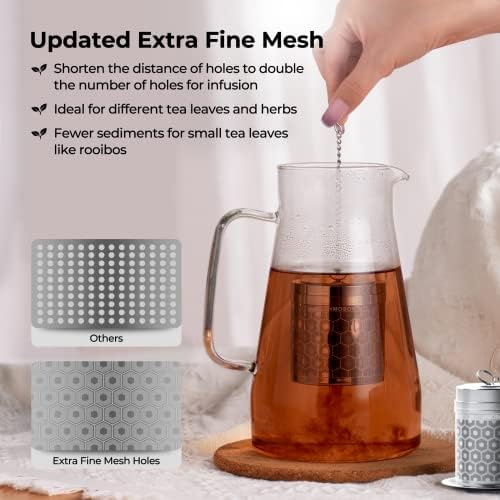 Reinmoson 2 Pack Large Tea Infuser for Loose Leaf Tea & Spice Ball 2”x2.8”