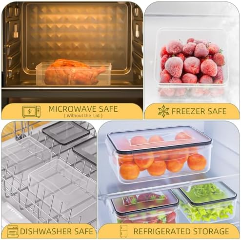 50 PCS Food Storage Containers with Lids Airtight (25 Lids & 25 Containers)