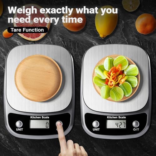 GRAM PRES Food Kitchen Scale Digital Weight Grams and Oz 10kg/1g
